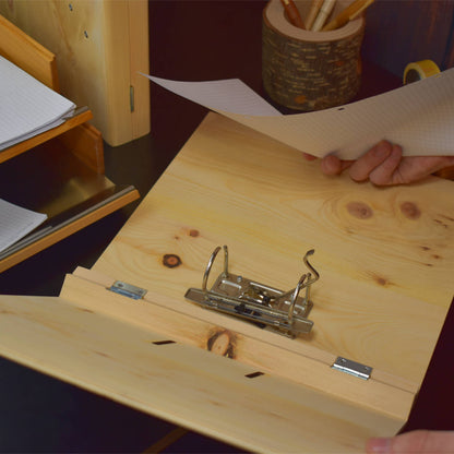 Edler Ordner DIN A4 aus Zirbenholz | L 30 x B 5 x H 32 x  cm  - echte Handarbeit aus Österreich