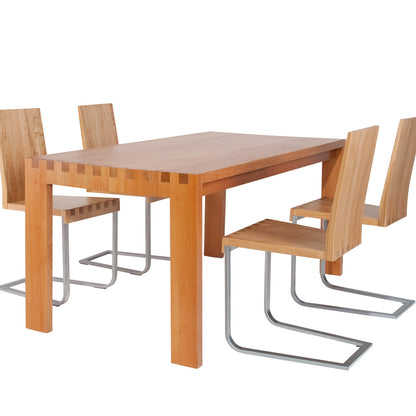 Tischgruppe mit 4 Stühlen in Kirsche - &
