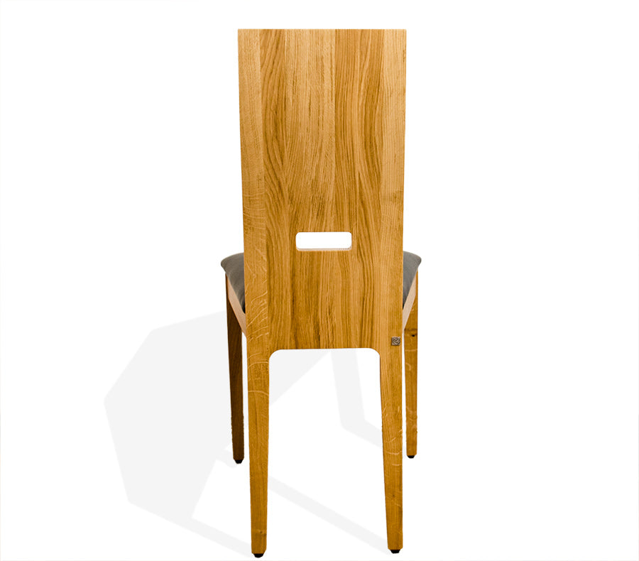 Massivholz Stuhl aus Eiche mit Leder Polsterung I Handwerk I  &