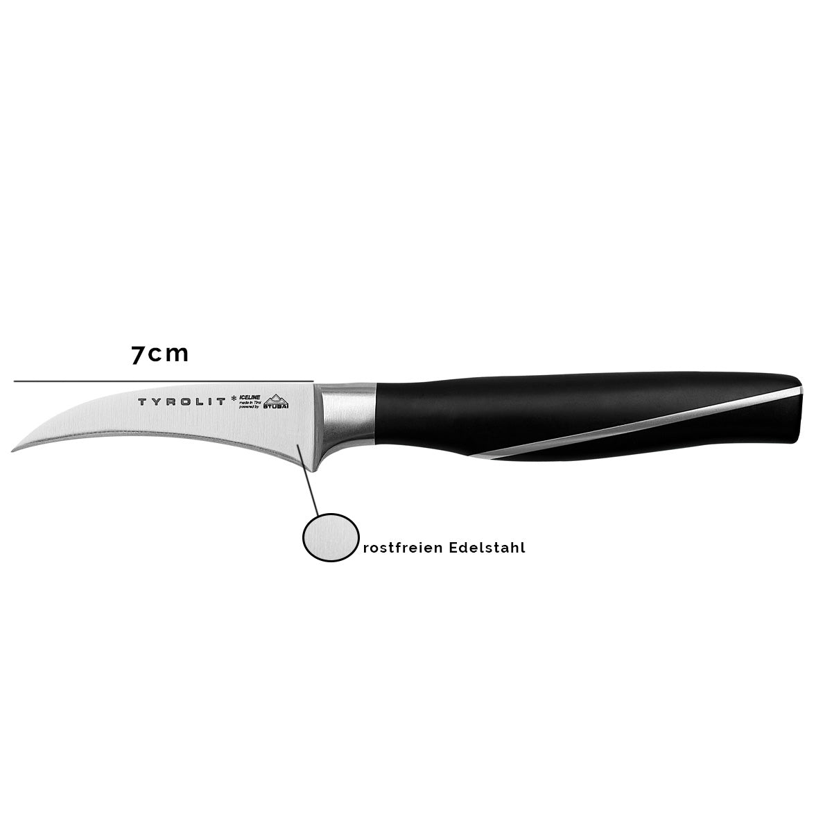 Einzigartiges Tourniermesser aus Edelstahl | 7 cm Klinge | ergonomischer Griff
