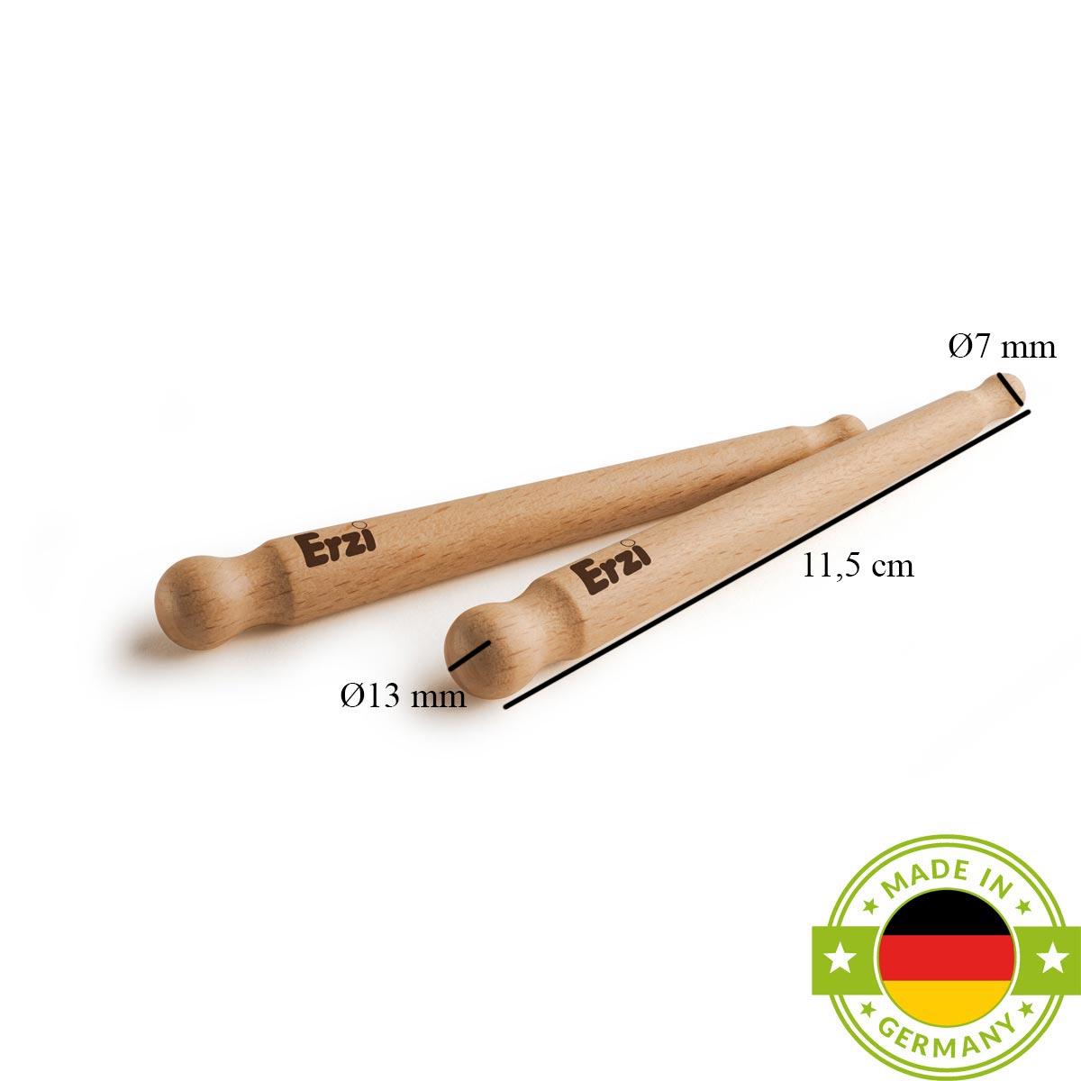 Woodroll Massagestäbchen im 2er Set aus Buchenholz - Hergestellt in Deutschland
