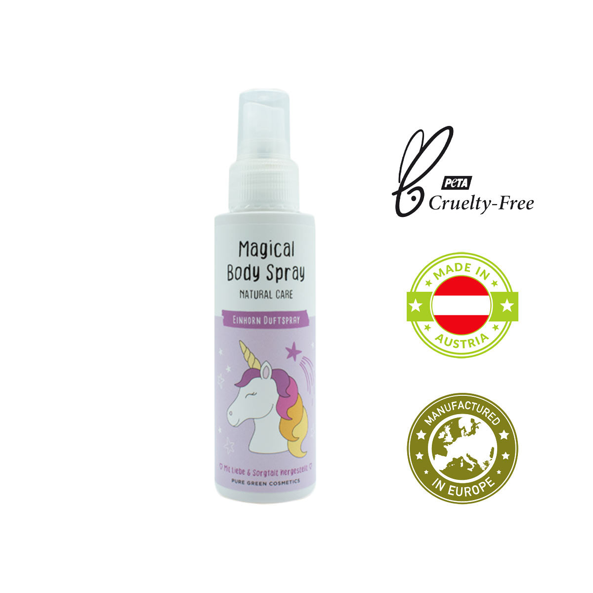 Magical Body Spray ‚Einhorn‘ 100 ml – gefertigt in Österreich