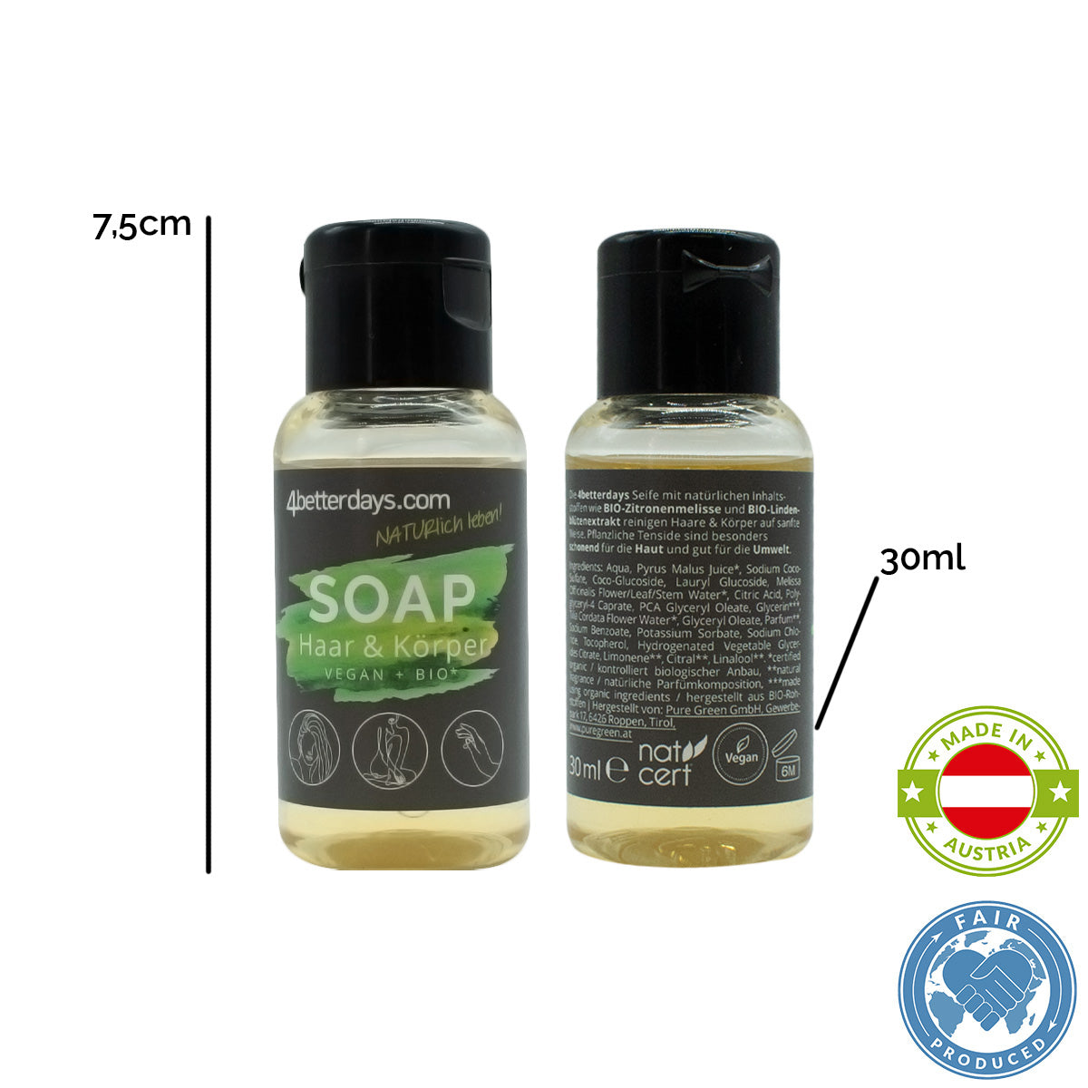 Seife für Körper, Haar &amp; Hand | 30 ml