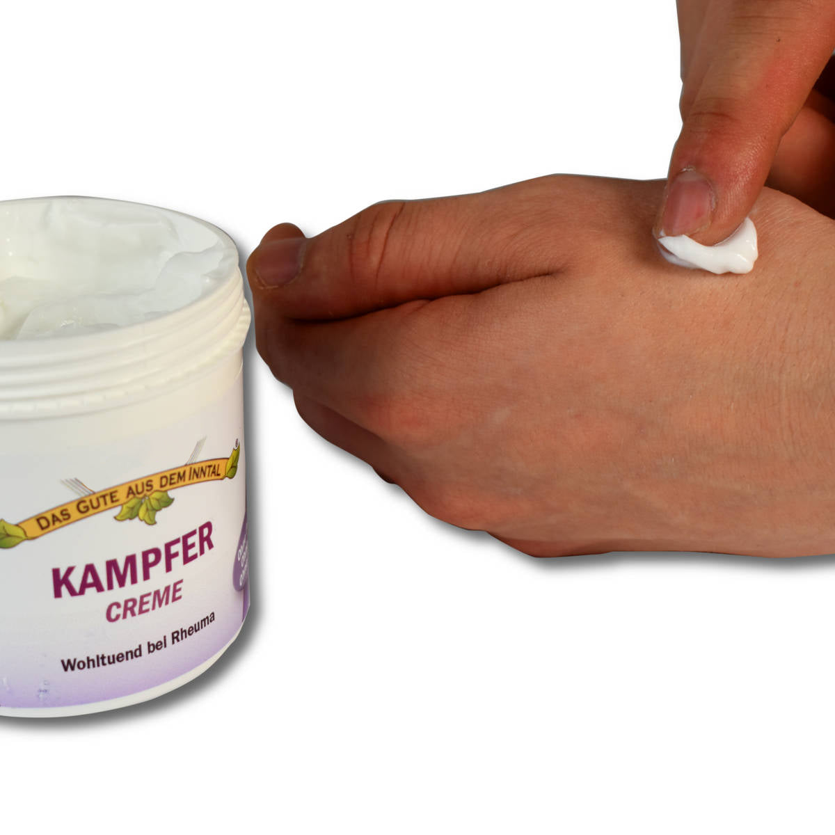 Kampfer Creme 2er-Vorteilspack inklusive Baumwolltuch | 2 x 200 ml Pflege bei Rheuma &amp; Entzündung| Handarbeit aus Deutschland