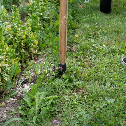 Rasenkantenstecher mit Tritt, 85 cm Eschenholzstiel und Halbmond-Messer