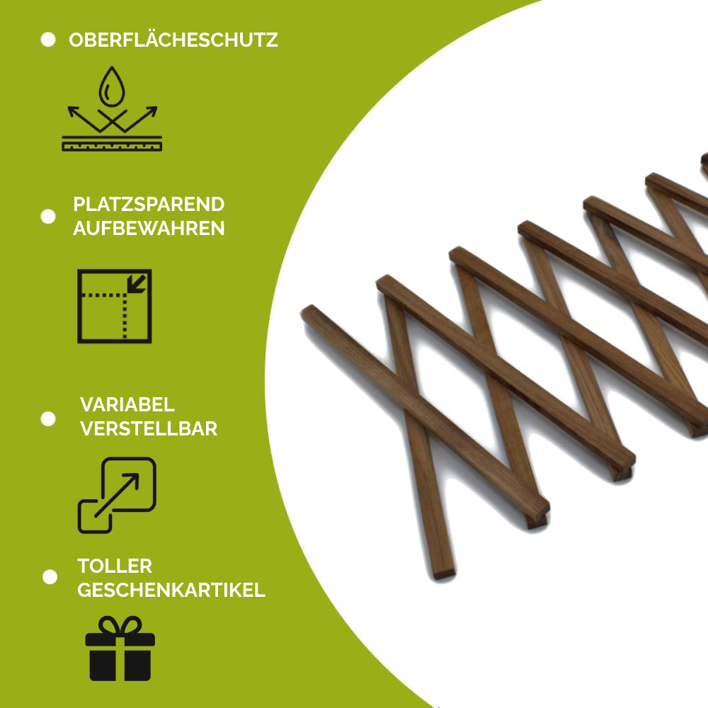 Topfuntersetzer | 100% Nussholz | in verschiedenen Größen | Handmade in Germany